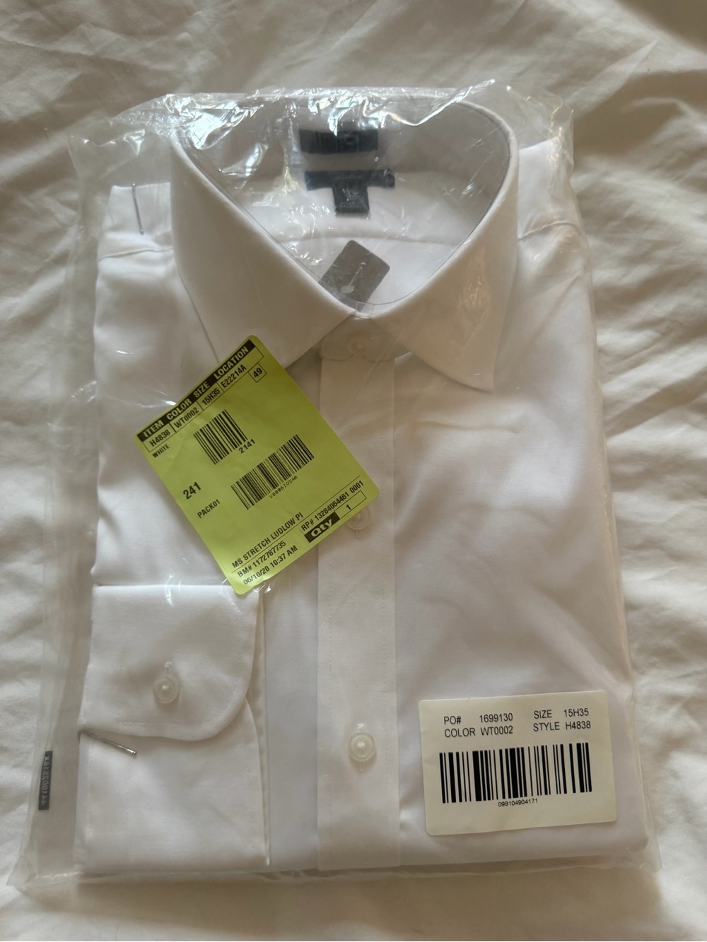 Men's Classic White Dress Shirt - Tailored Fit